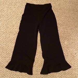 Boohoo Black Flare Cropped Pants
